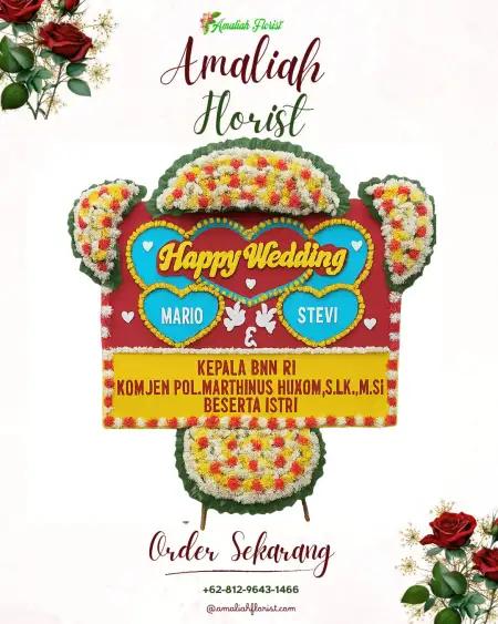 Papan Bunga Pernikahan Grobog Kulon